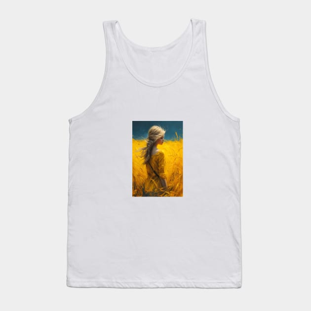 Girl in yellow fields Tank Top by UmagineArts